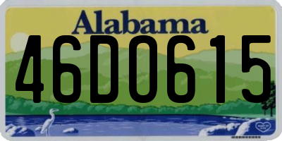 AL license plate 46DO615
