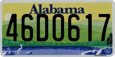 AL license plate 46DO617