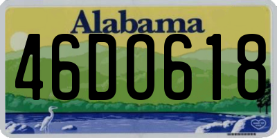 AL license plate 46DO618