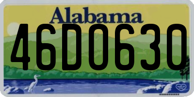 AL license plate 46DO630