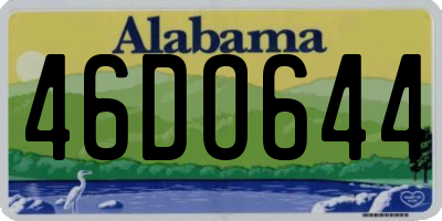 AL license plate 46DO644