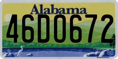 AL license plate 46DO672