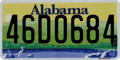 AL license plate 46DO684