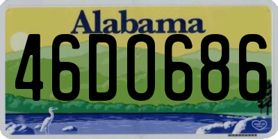 AL license plate 46DO686