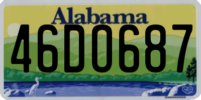 AL license plate 46DO687