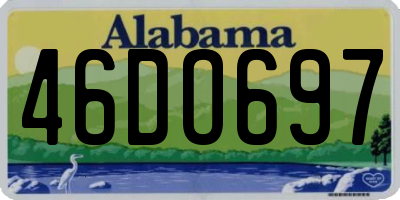 AL license plate 46DO697