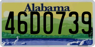 AL license plate 46DO739