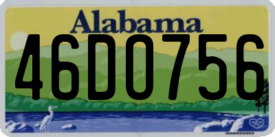 AL license plate 46DO756