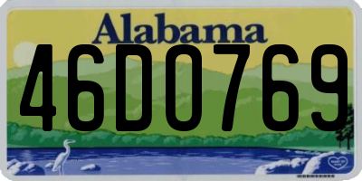 AL license plate 46DO769