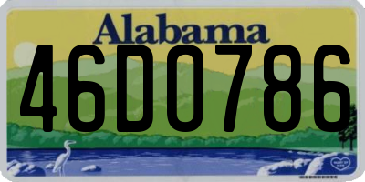 AL license plate 46DO786