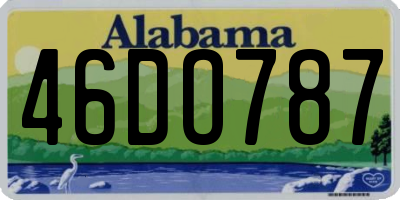 AL license plate 46DO787