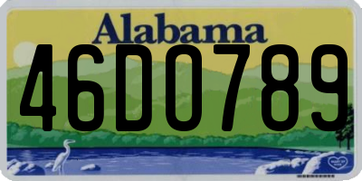 AL license plate 46DO789