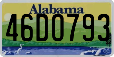 AL license plate 46DO793