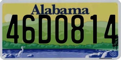 AL license plate 46DO814