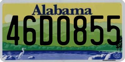 AL license plate 46DO855
