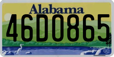 AL license plate 46DO865