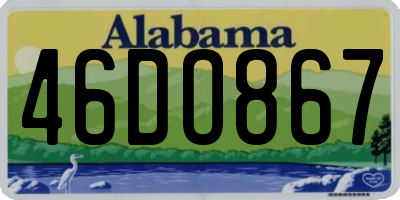 AL license plate 46DO867