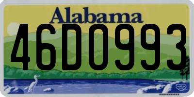 AL license plate 46DO993