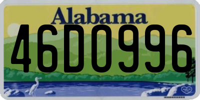 AL license plate 46DO996