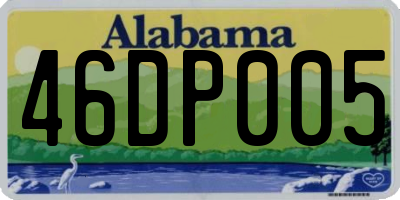 AL license plate 46DP005