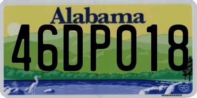 AL license plate 46DP018