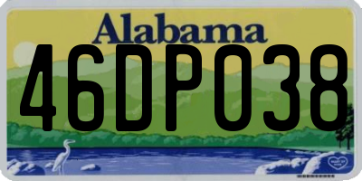 AL license plate 46DP038