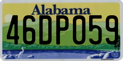 AL license plate 46DP059