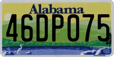 AL license plate 46DP075