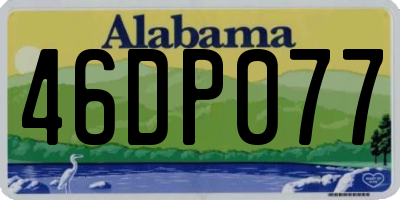 AL license plate 46DP077