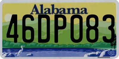 AL license plate 46DP083