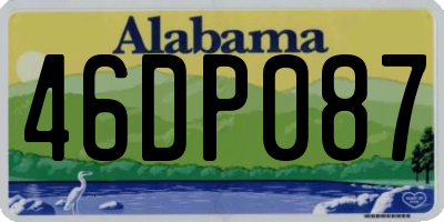 AL license plate 46DP087