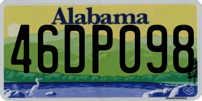 AL license plate 46DP098