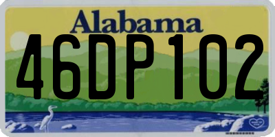 AL license plate 46DP102