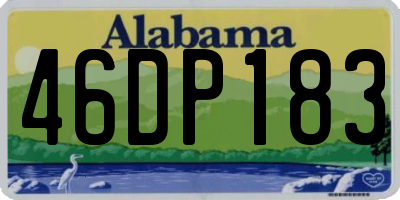 AL license plate 46DP183