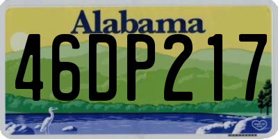 AL license plate 46DP217