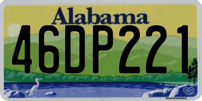 AL license plate 46DP221