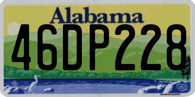 AL license plate 46DP228