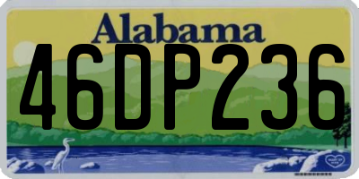 AL license plate 46DP236