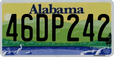 AL license plate 46DP242