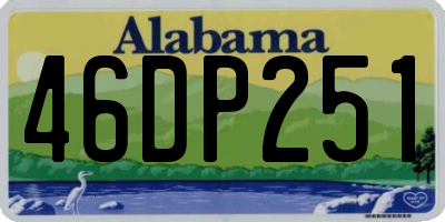 AL license plate 46DP251