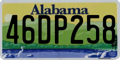 AL license plate 46DP258