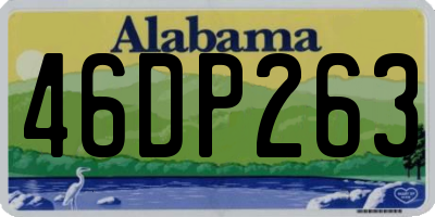 AL license plate 46DP263