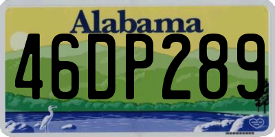 AL license plate 46DP289