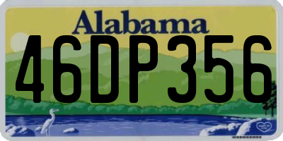 AL license plate 46DP356