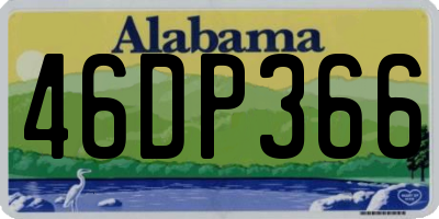 AL license plate 46DP366