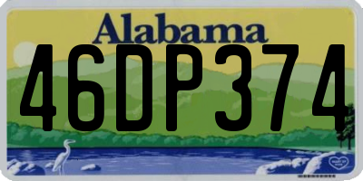AL license plate 46DP374