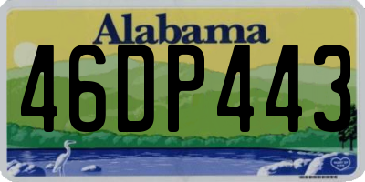 AL license plate 46DP443