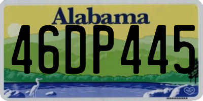 AL license plate 46DP445