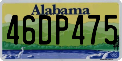 AL license plate 46DP475