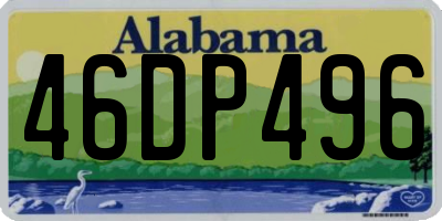 AL license plate 46DP496